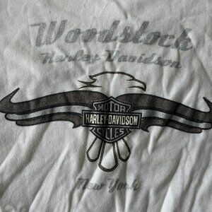 Vintage Woodstock Harley Davidson Muscle Tee -